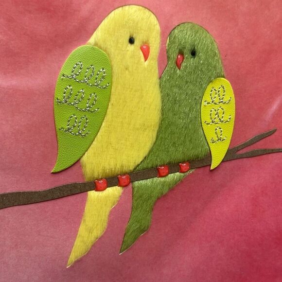 HUSBAND Valentine’s Day Card w/ Red Envelope Lovebirds by Papersong Brand New - Picture 3 of 4